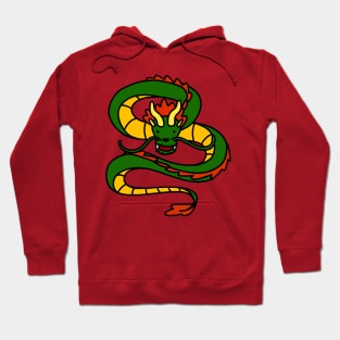 Grinning green dragon Hoodie